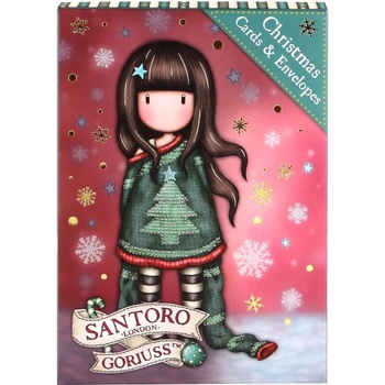 Santoro gorjuss Коледни картички Santoro Gorjuss Merry and Bright - Cosy, 8 броя (1195GJ01)