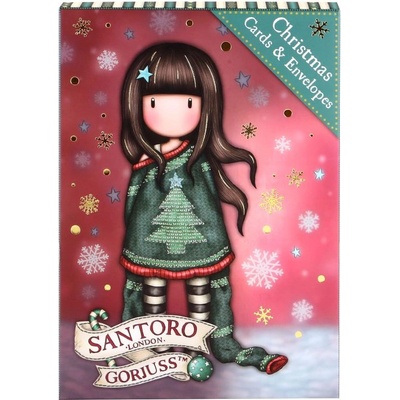 Santoro gorjuss Коледни картички Santoro Gorjuss Merry and Bright - Cosy, 8 броя (1195GJ01)