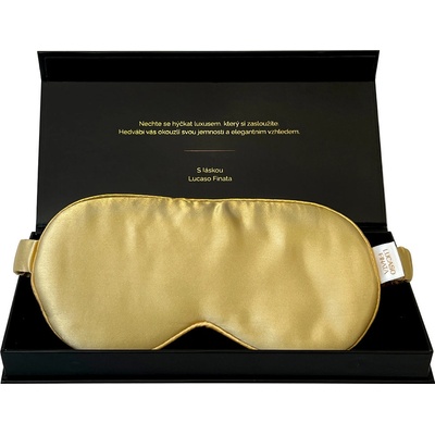 Lucaso Finata Hedvábná maska na spaní Royal Gold