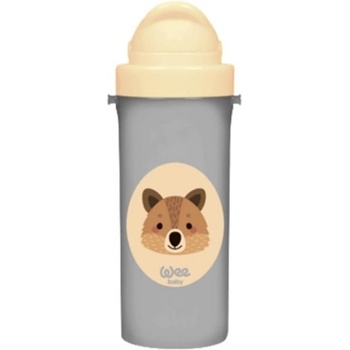 Wee Baby Чаша със сламка Wee Baby - Friends, 300 ml, лисица, черна (395)