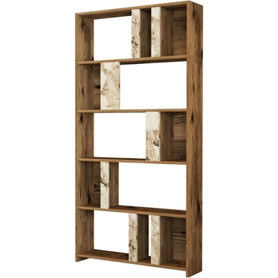 Knihovna Lime White Marbel and Walnut