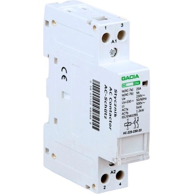 Modulární dvoupólový stykač 1P/2T/25A 2NO 230V GACIA HC 2P/25A 2NO 230V – Sleviste.cz
