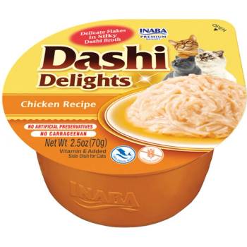 Inaba Foods Dashi Delights Chicken - Купичка с късчета месо и японски бульон за котка с Пиле 70 гр