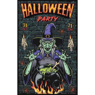 Ceduľa Halloween Party 4