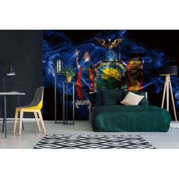 DIMEX ART s. r. o Самозалепваща се флизелинова фототапета знаме на щата ню йорк 375 x 250 см