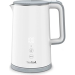 Tefal KO6931 Sense kettle, 1.5 L capacity, digital display, 5 temperature levels, 360° base, water level indicator, removable limescale filter, 30 minute warming function, 1800W, white (KO6931) Електрически кани