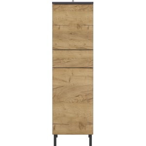 Germania Тъмно сив висок шкаф за баня от дъб 34x120 cm Salinas - Germania (8242-564)
