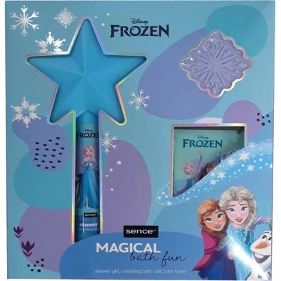 Disney Frozen Magic Wizard sprchový gél 300 ml + šumivá guľa do koupele 60 g + sůl 55 g darčeková sada