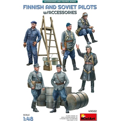 MiniArt Finnish and Soviet Pilots w/Accessories 1:35