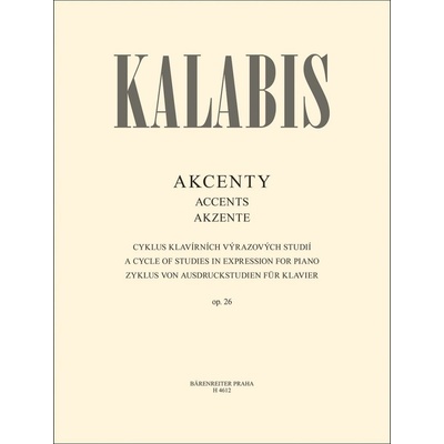 Akcenty - Cuklus klavirních výrazových studií - Kalabis Viktor