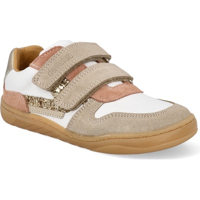 Develab Low Cut Snkr 2Velcro Beige combi suede béžové