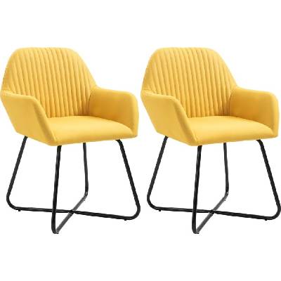 vidaXL 249814 textil / Žlutá 2 ks