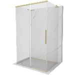 Mexen Rox-3S L 3-стенна плъзгаща се душ кабина 130 x 90 см, прозрачен, златен мат - 8C2L-130-090-55-00-3S (8C2L-130-090-55-00-3S)