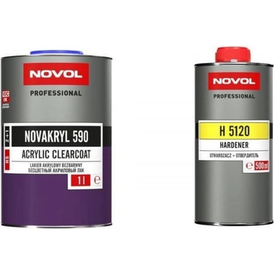 Novol bezbarvý lak Novakryl 590 SR-P 1l + tužidlo H5120 normal 0,5L