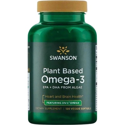 Swanson Plant Based Omega-3 | Featuring life's Omega [120 Гел капсули]