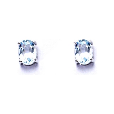 Čištín stříbrné přírodní topaz sky na šroubek NŠ 1246