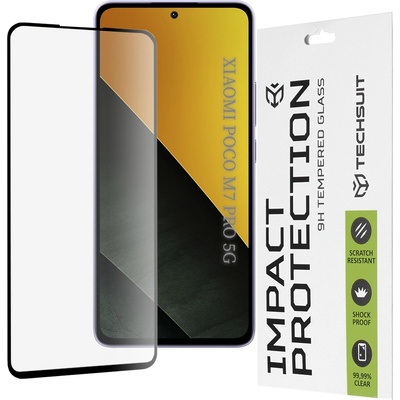 Techsuit - 111D Full Cover / Full Glue Glass - Xiaomi Poco M7 Pro 5G - Черен