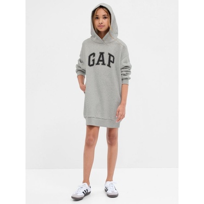 GAP Logo dievčenské šaty sivá