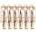 Brushworks Gold Flake No Crease Clips фиби за коса прозрачно 6 бр