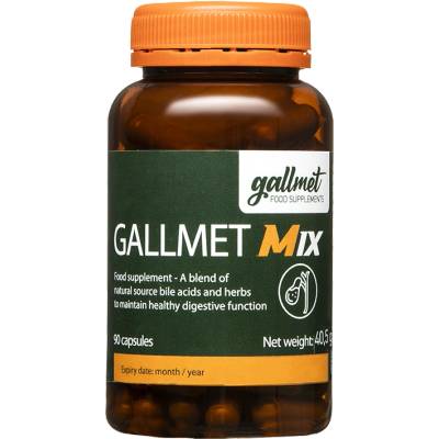 GALLMET Храносмилане - Волска жлъчка и растителни екстракти, 90 капсули gallmed (109625 gm)