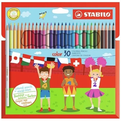 Pastelky STABILO color, sada 30 ks v kartonovém pouzdru
