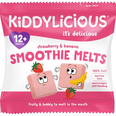 Kiddylicious ovocné polštářky z jahod a banánu 6 g – Zboží Dáma
