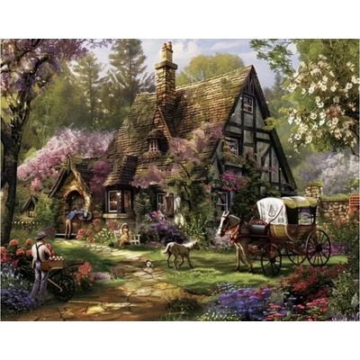Norimpex diamantové maľovanie Vidiecka chalupa 30 x 40cm