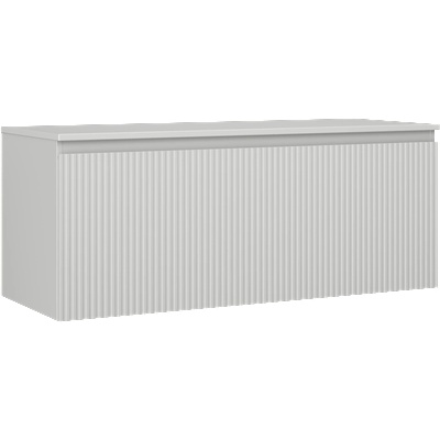 Mexen Rivel шкаф за баня с плот 120 см, 1 чекмедже, оребрена, сива мат - 91A20-12047-1-BFC62 (91A20-12047-1-BFC62)