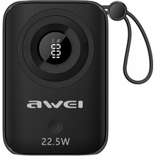 s displejem Awei P23K 10 000 mAh, 22,5W, černá