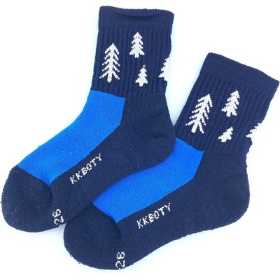 Surtex detské merino ponožky modré stromKKy