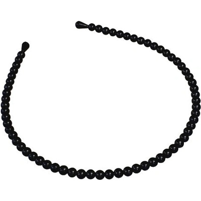 Kovová perličková čelenka - černá – Zboží Mobilmania