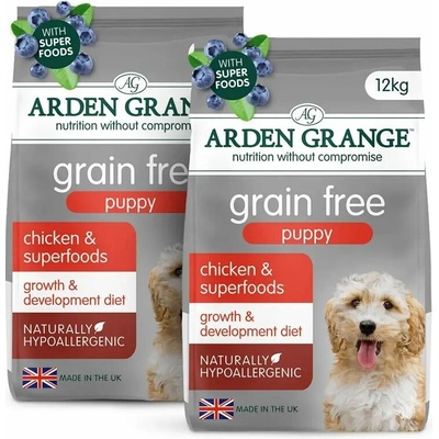 Arden Grange GF Puppy/Junior Chicken & Superfoods 2 x 12 kg