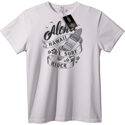 NOONEBRAND Тениска Aloha Hawaii Сърф Ездач Черен - XS, Black
