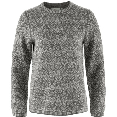 Fjällräven Дамски вълнен пуловер Fjällräven Women's Snow Round Neck Sweater Wool jumper - Grey - размер XS (105-7042-0312)