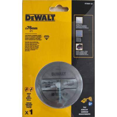 DEWALT Диамантен диск DeWalt DT20591 рязане на керамика, теракот и фаянс 76 мм, 10 мм, 1.6 мм (DT20591)