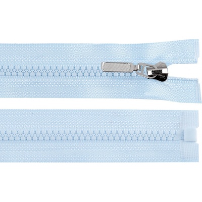 Kostěný zip No 5 délka 60 cm s ozdobným jezdcem, malé, 185 modrá pomněnková