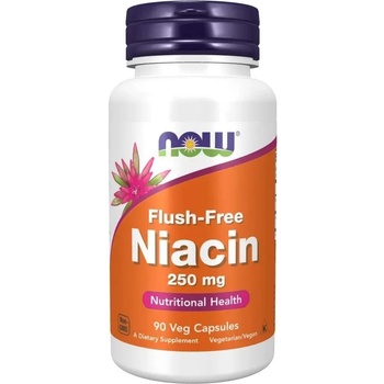 NOW Flush-Free Niacin, 250 mg, 90 растителни капсули, Now