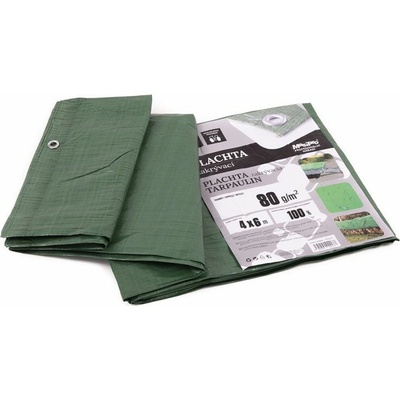 MASIPRO Plachta 80 g ZELENÁ 4 x 6 m