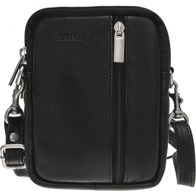 Segali pánska kožená crossbody taška 6032 Black