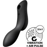 Satisfyer Curvy Trinity 2 - вибратор с въздушни вълни 2в1 - черен