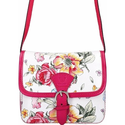 Gregorio dámska kabelka 112 FL Natural Leather Fuchsia Crossbody Small