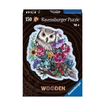 Ravensburger Пъзел Ravensburger Wooden - Бухал, 150 части