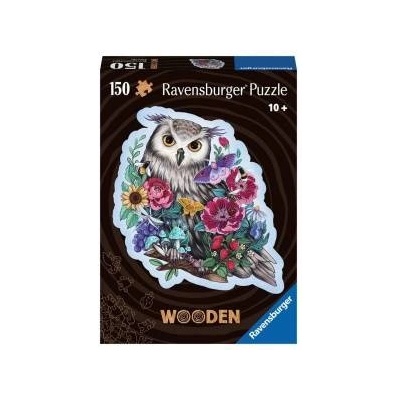 Ravensburger Пъзел Ravensburger Wooden - Бухал, 150 части