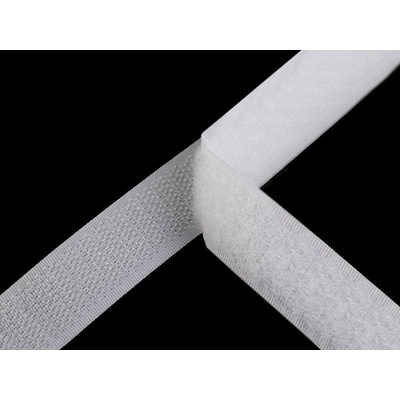 Prima-obchod Suchý zip háček + plyš šíře 20 mm, barva 1 bílá