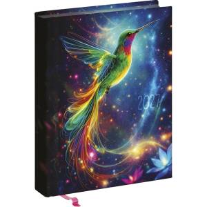 Realsystem Дневник за срокове REALSYSTEM Librobello за дами B/6, ежедневен, с бели страници, Kolibri 2027 (5421-65)