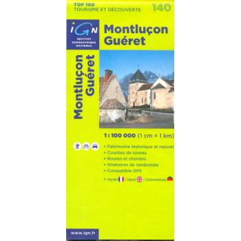 140 Montlucon Guéret 1:100t mapa