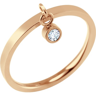 Bruno Prsten s kamínkovým přívěskem ROSE GOLD S3963