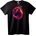 NOONEBRAND Тениска Космическа Огнена Котка - 4XL, Black