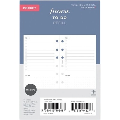 Filofax Sledovanie úloh náplň vreckových diárov