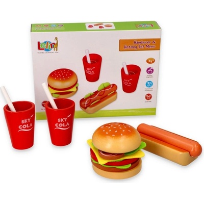Lelin drevená hračka Fast food sada